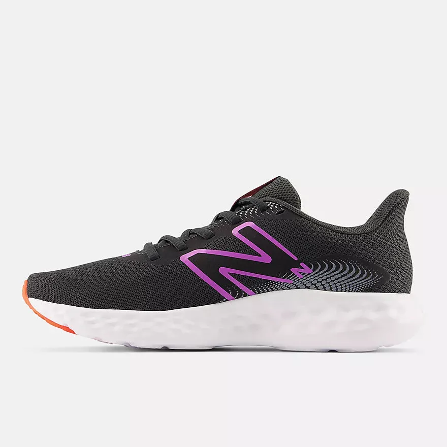 NEW BALANCE WOMENS 411 v3 - BLACK/COSMIC ROSE/ORBIT PINK