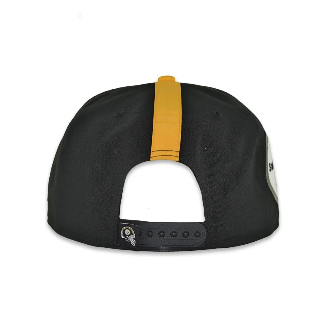 New Era 9Fifty Pittsburgh Steelers Helmet Snapback Hat Black Yellow