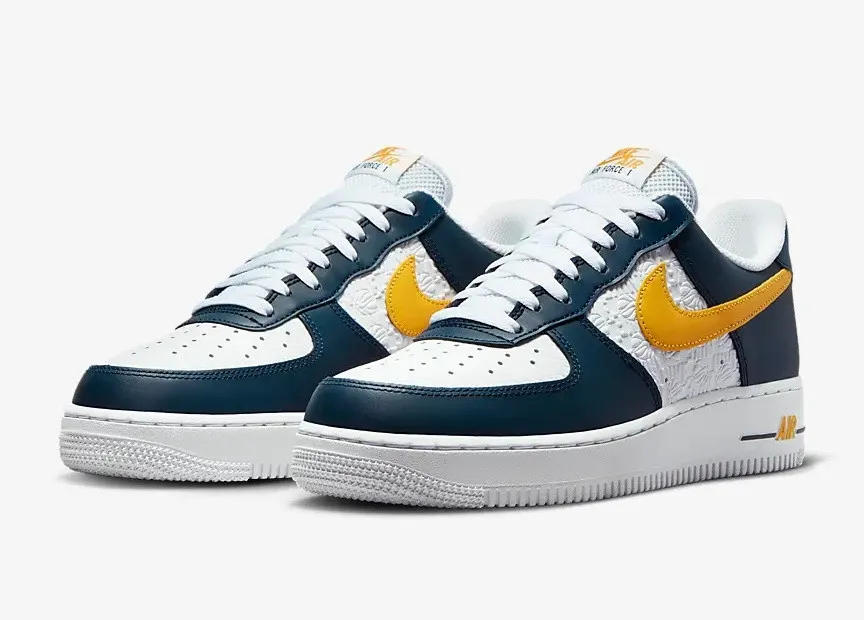 Nike Air Force 1 07 Dark Obsidian University Gold White FJ4209-400