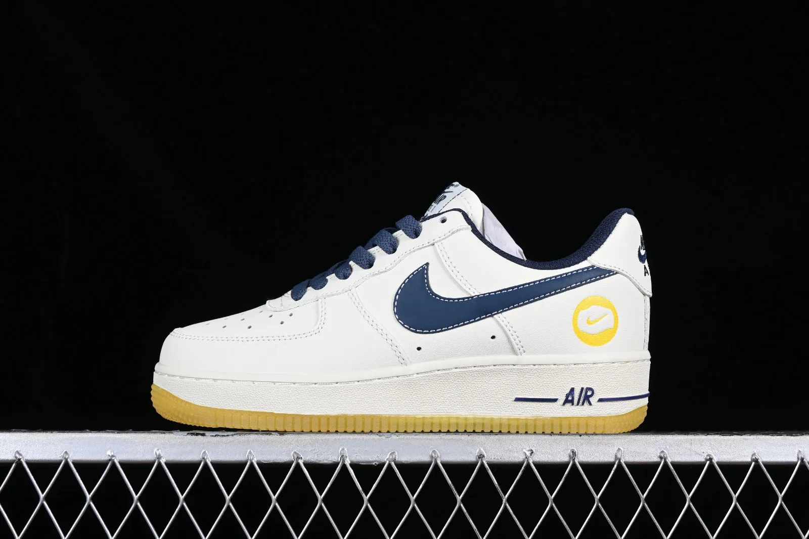 Nike Air Force 1 07 Low Beige Dark Blue Yellow XC2351-033