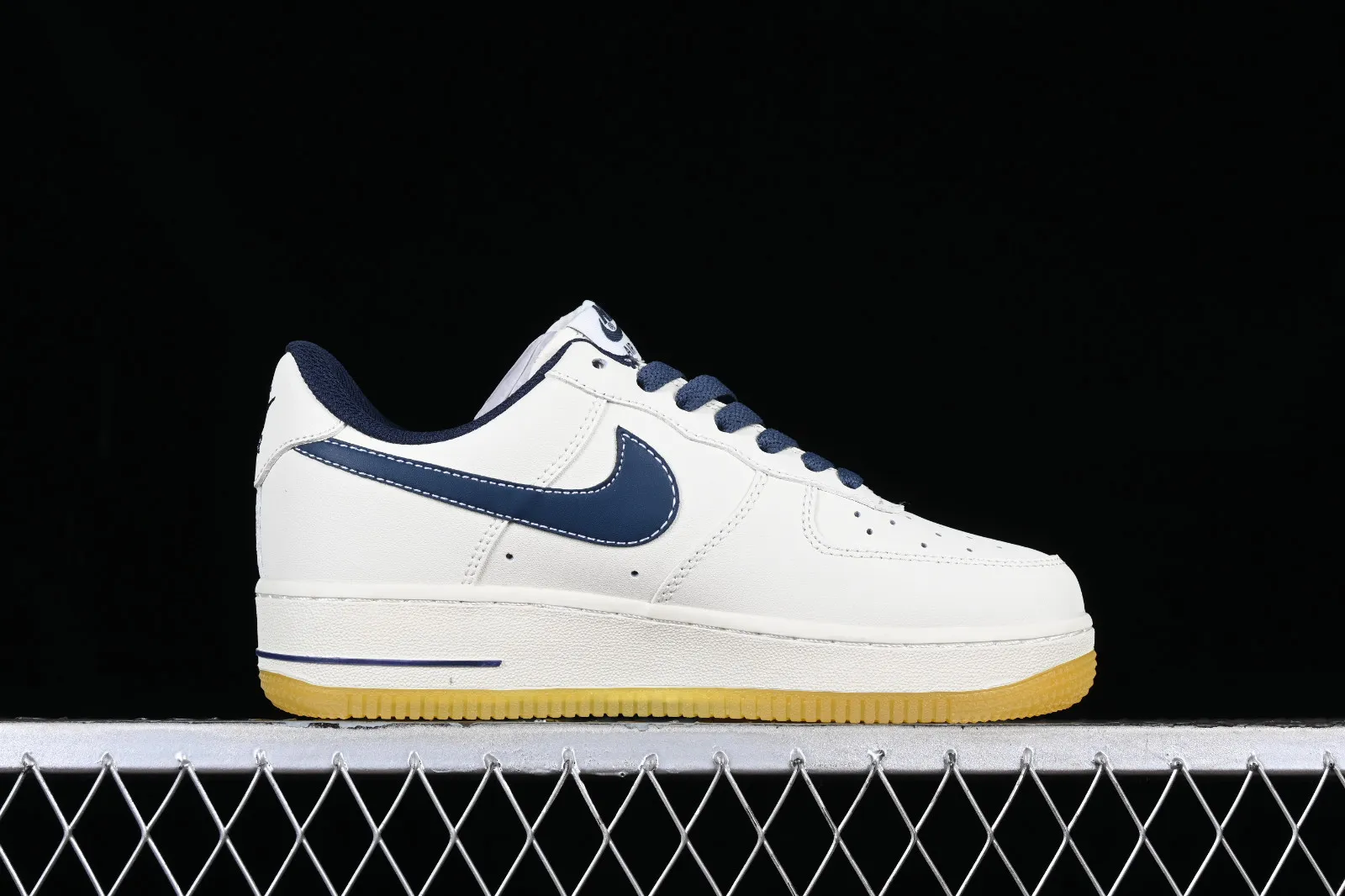 Nike Air Force 1 07 Low Beige Dark Blue Yellow XC2351-033