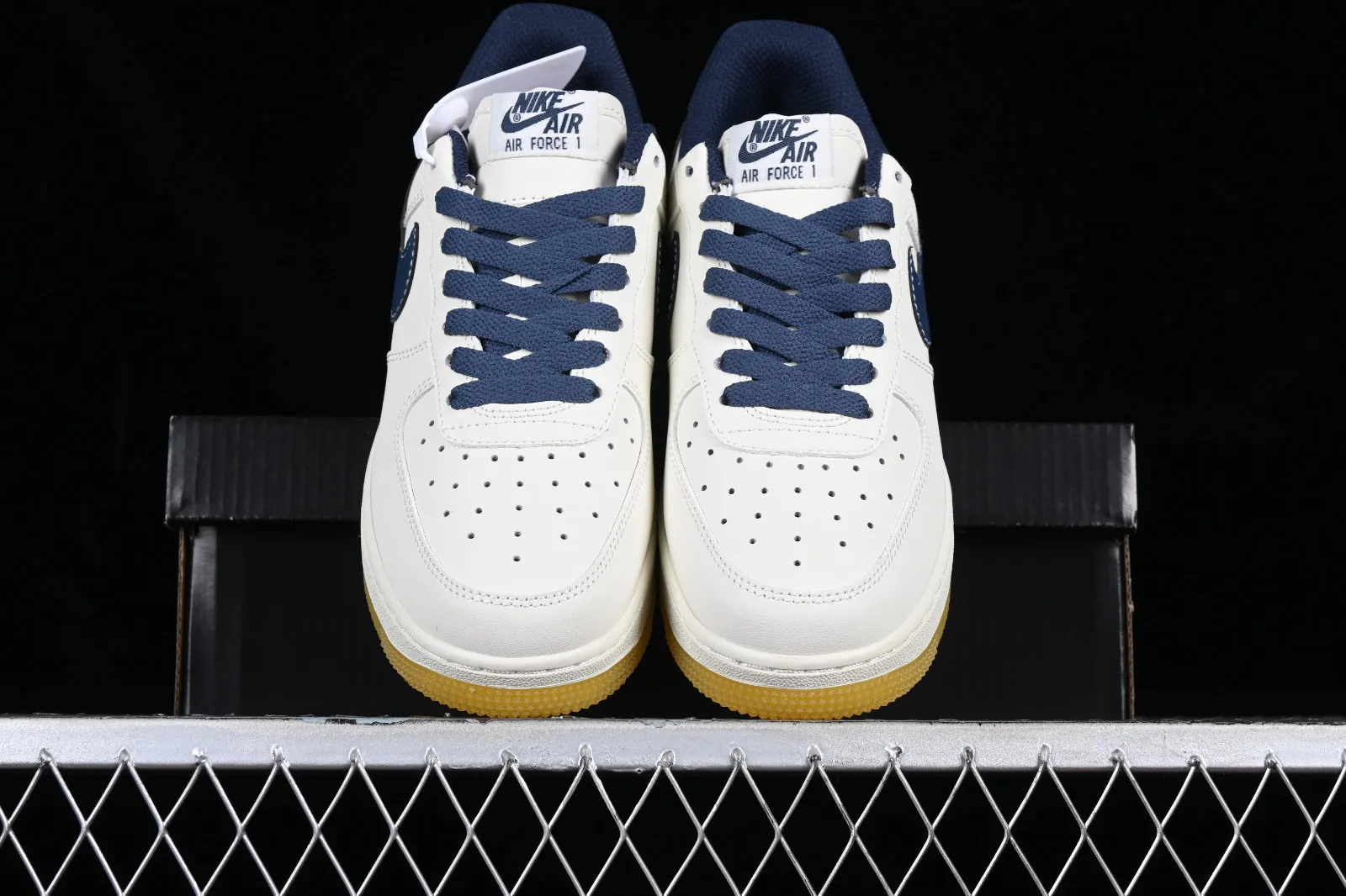 Nike Air Force 1 07 Low Beige Dark Blue Yellow XC2351-033