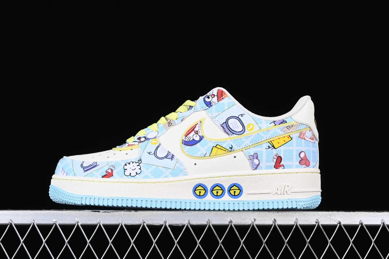 Nike Air Force 1 07 Low Beige Light Blue Lemon Yellow FB0607-055