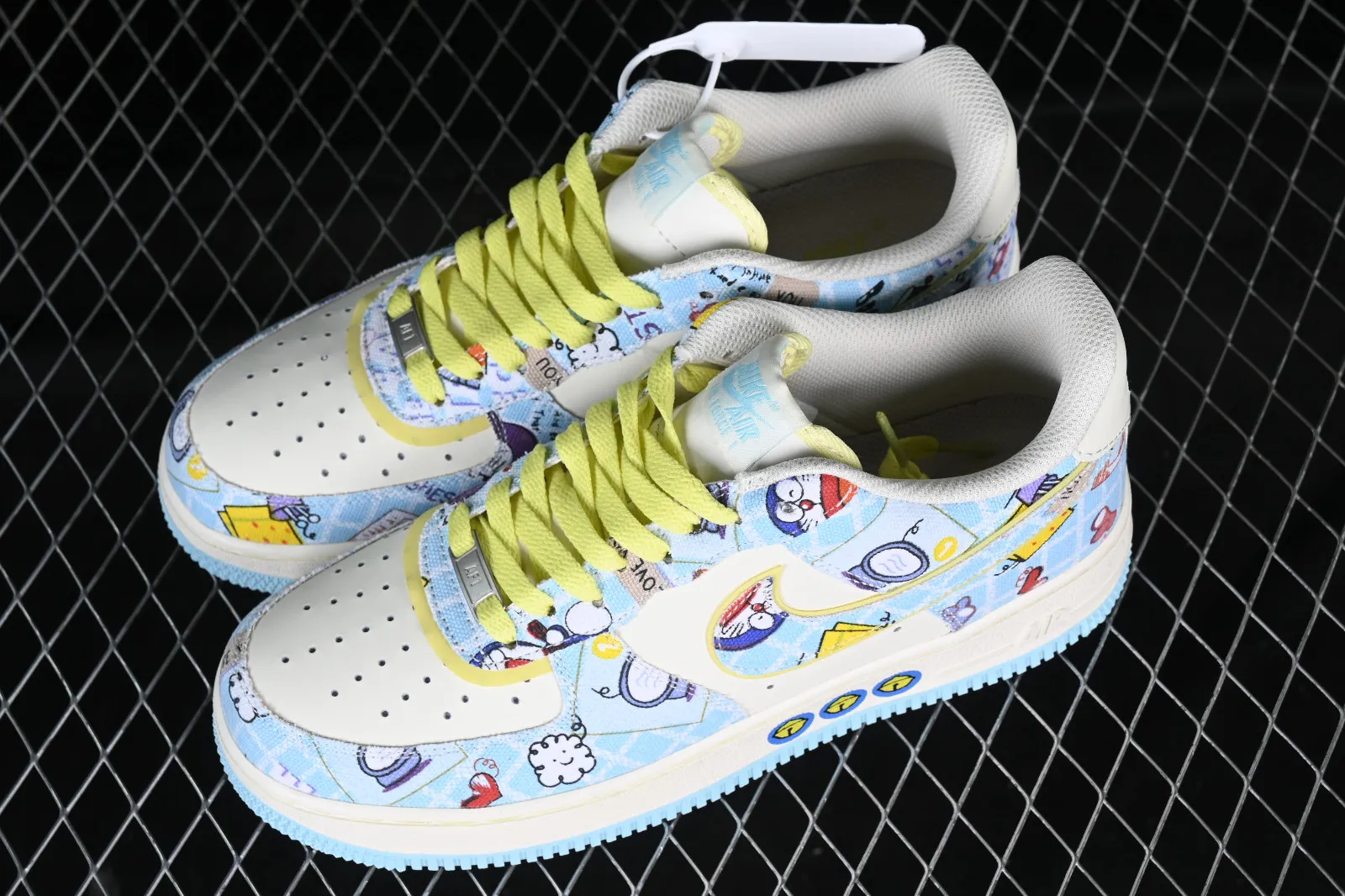 Nike Air Force 1 07 Low Beige Light Blue Lemon Yellow FB0607-055