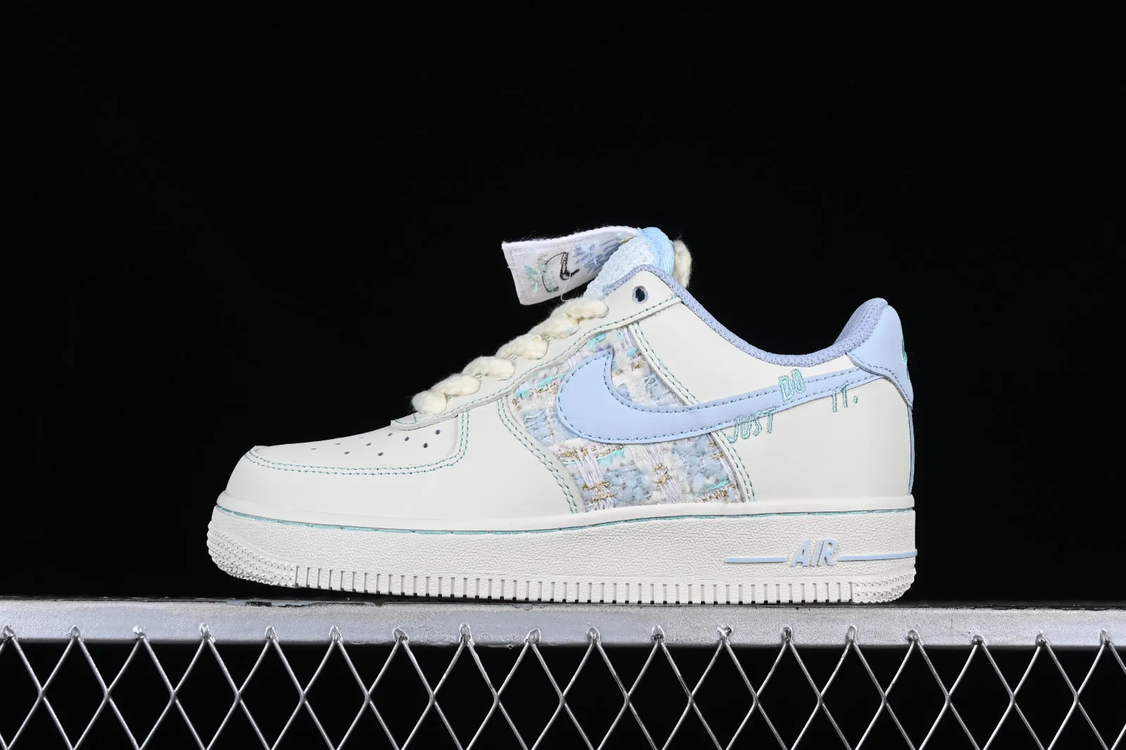 Nike Air Force 1 07 Low Just Do It Beige White Blue FJ7740-015