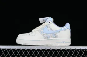 Nike Air Force 1 07 Low Just Do It Beige White Blue FJ7740-015