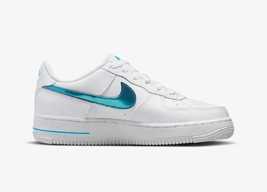 Nike Air Force 1 Low GS Impact Next Nature White Blue Lightning FD0677-100