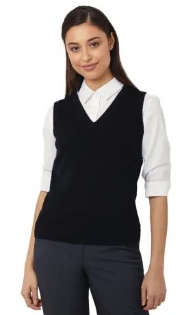 NNT Uniforms CAT5AQ Vest Women's - Detail - 100% Merino Wool - Classic - Sleeveless - V-Neck - Slight tapering - Black - XS