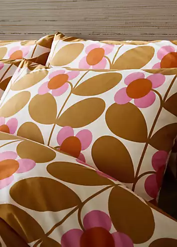 Orla Kiely Stem Bloom 100% Cotton Percale 200 Thread Count Duvet Cover Set | Kaleidoscope