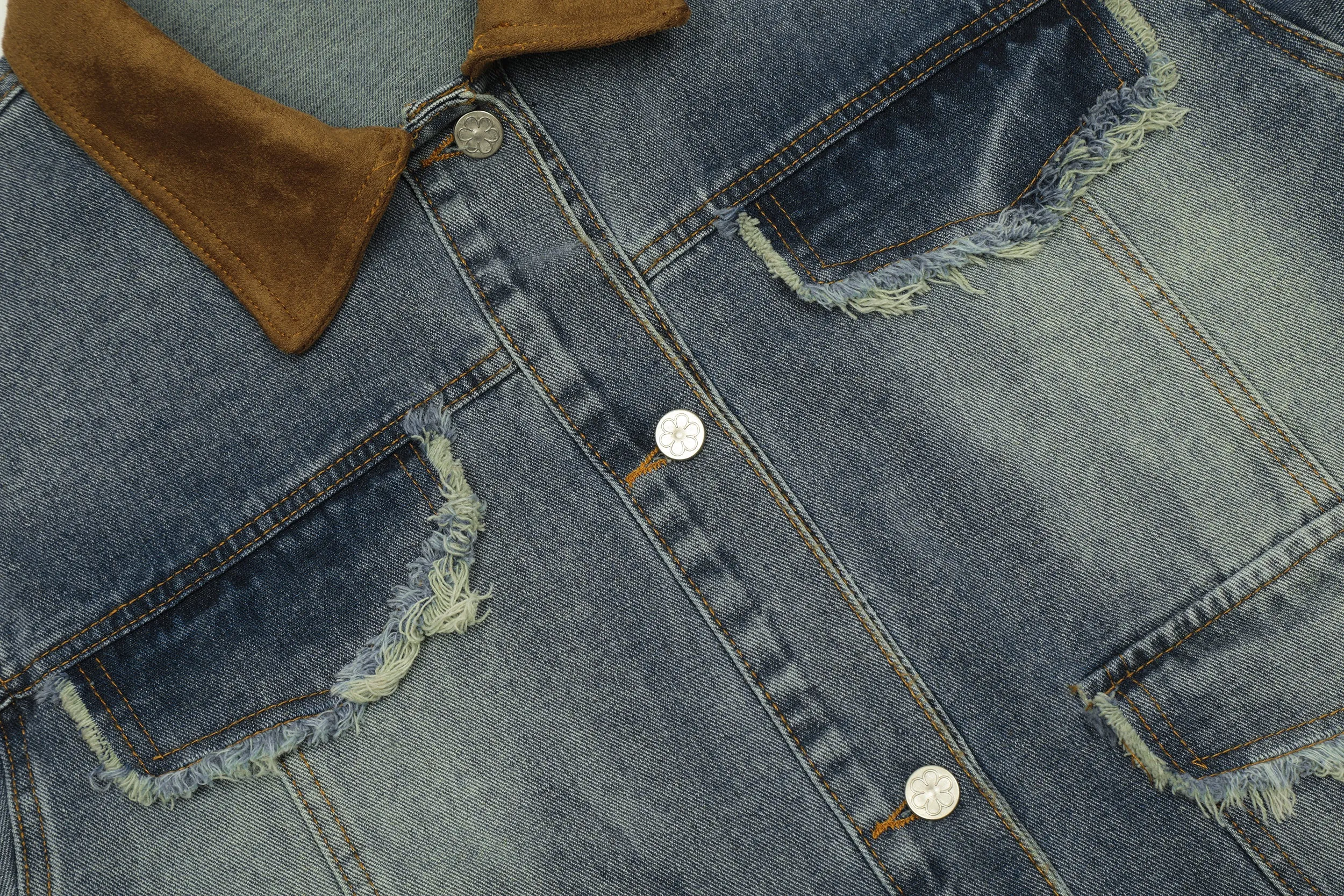 Patch Blend | Retro Patchwork Denim Jacket