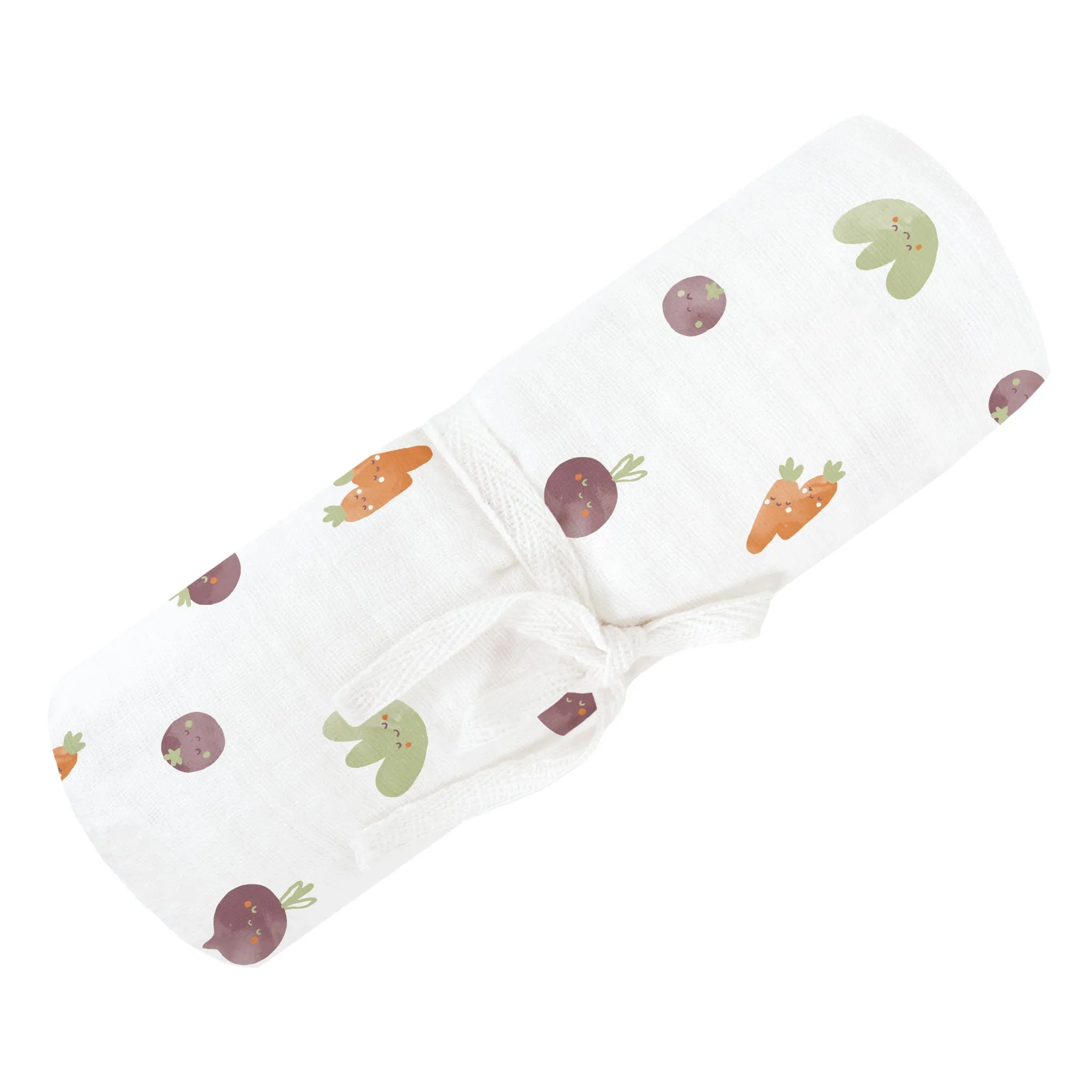 Perlimpinpin Muslin Swaddle Blanket - Veggies  - Clement