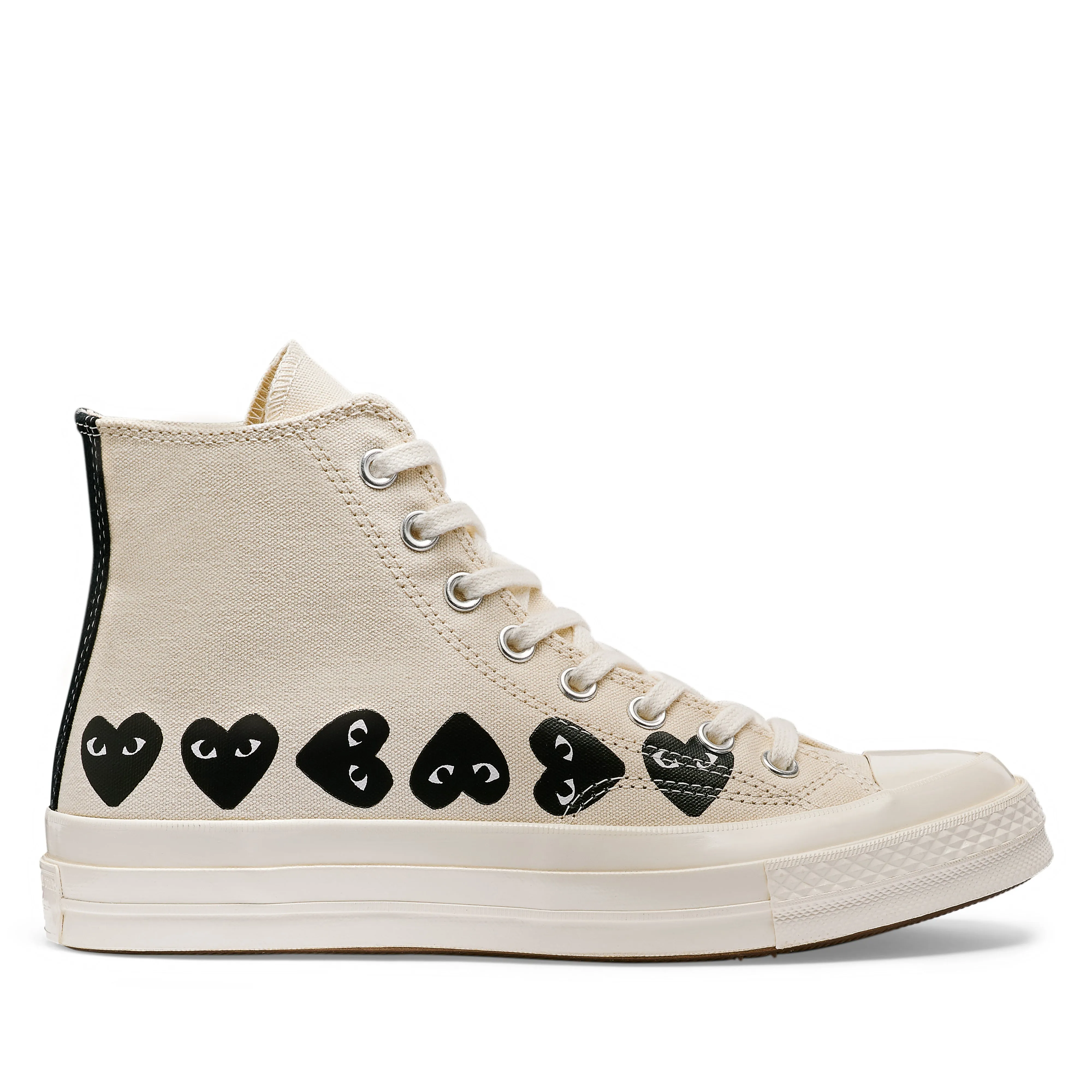 Play Converse Multi Black Heart Chuck Taylor All Star '70 High Sneakers  Beige