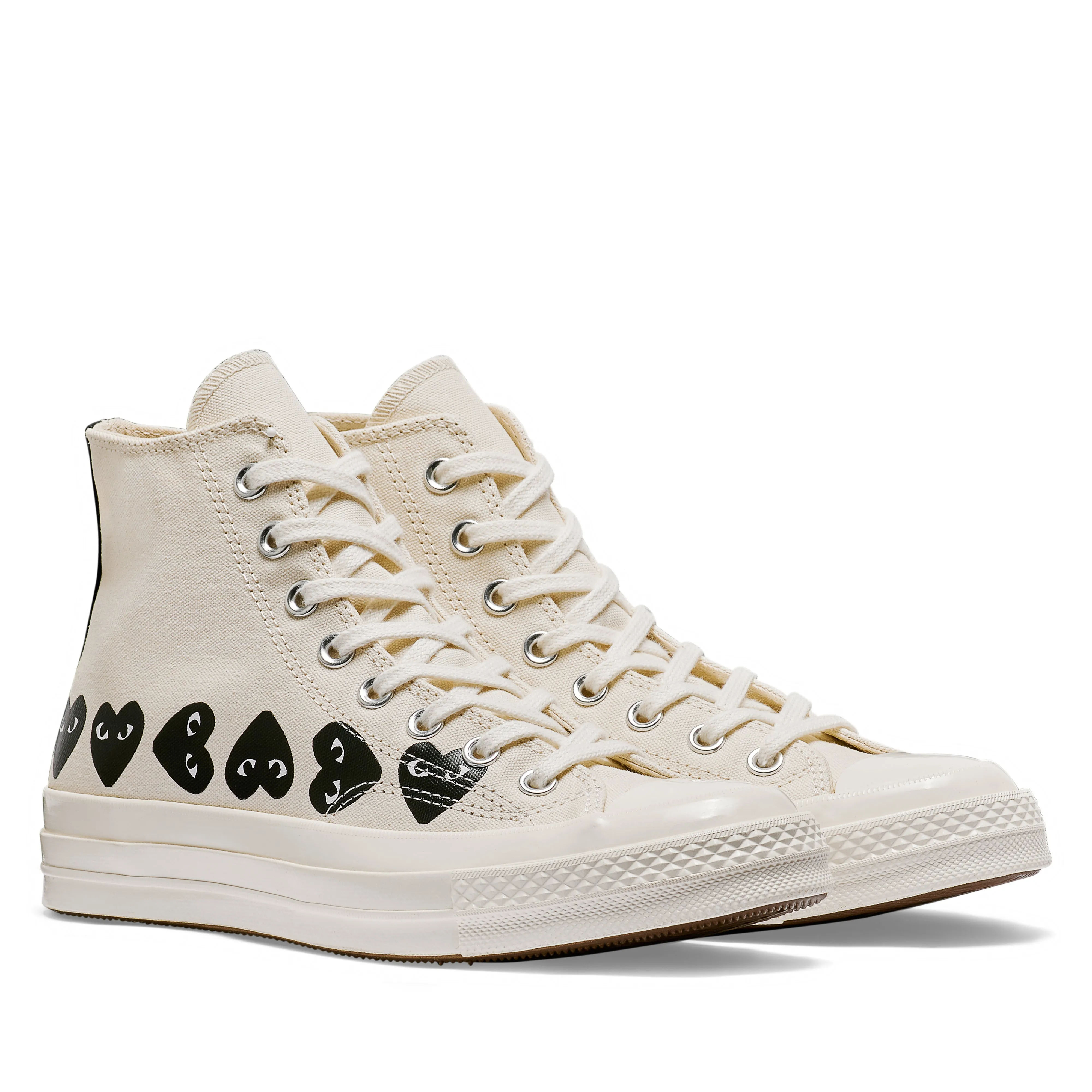 Play Converse Multi Black Heart Chuck Taylor All Star '70 High Sneakers  Beige