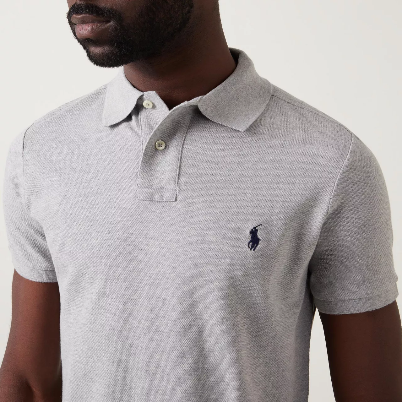 POLO RALPH LAUREN Mesh Polo Shirt - Grey