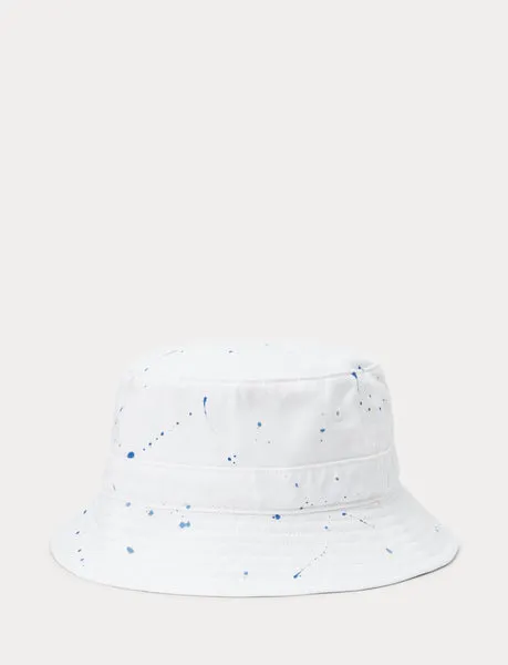 Polo Ralph Lauren Polo Bear Paint-Splatter Bucket Hat, White