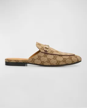 Princetown GG Canvas Bit Loafer Mules