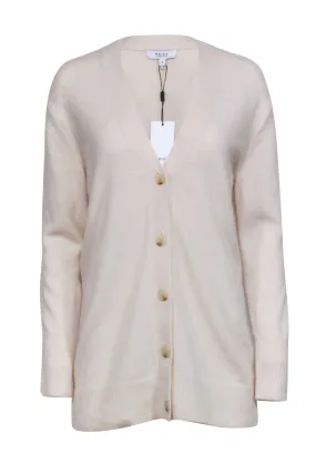 Reiss - Cream Wool & Cashmere Blend Cardigan Sz S