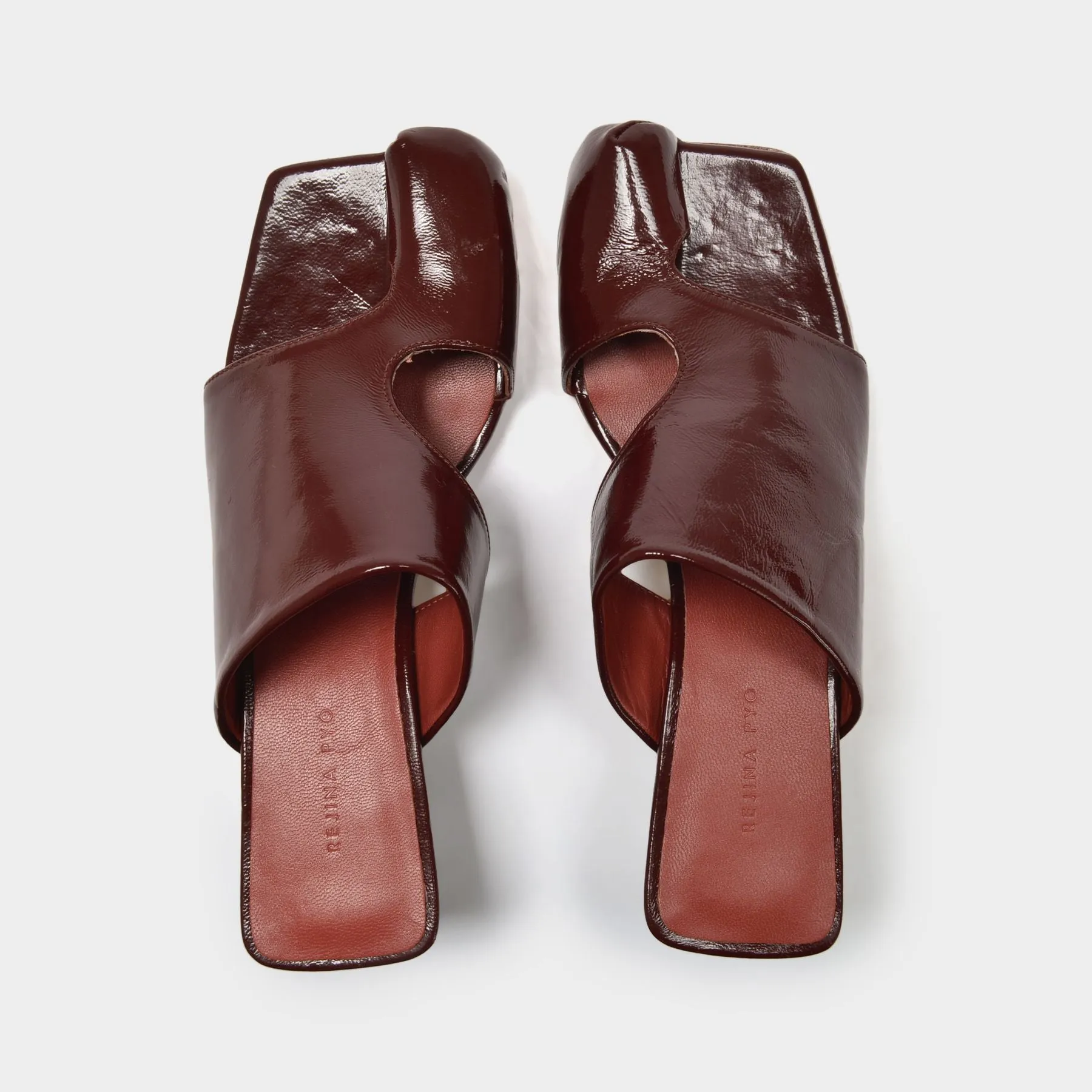 Rejina Pyo  Ida Sandals in Brown Smooth Leather