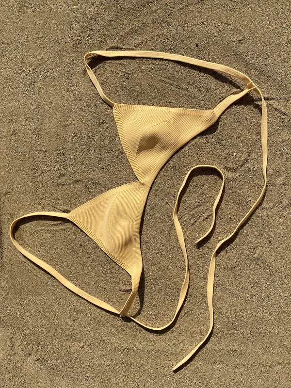 Rhea Adjustable Bikini Top - Butter