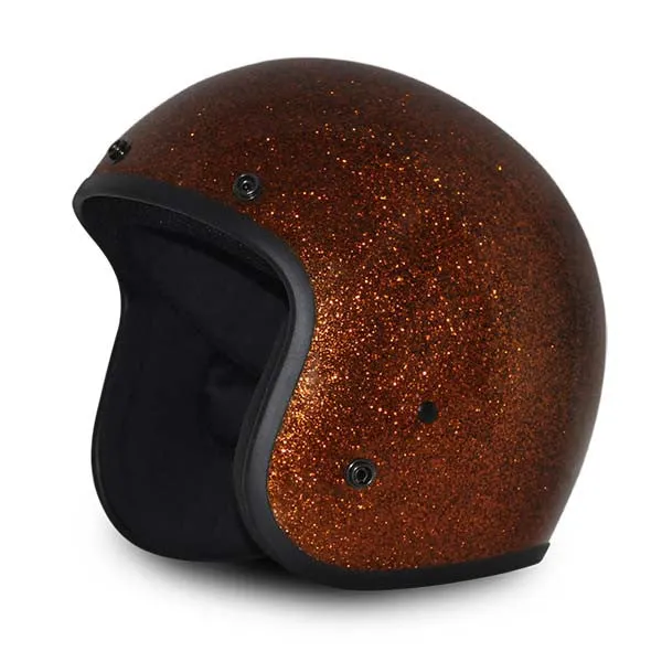 Root Beer Metalflake - Daytona Low Profile D.O.T. Open Face Helmet