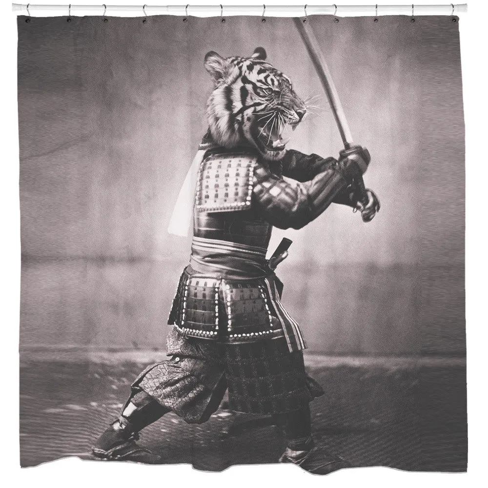 Samurai Tiger Shower Curtain