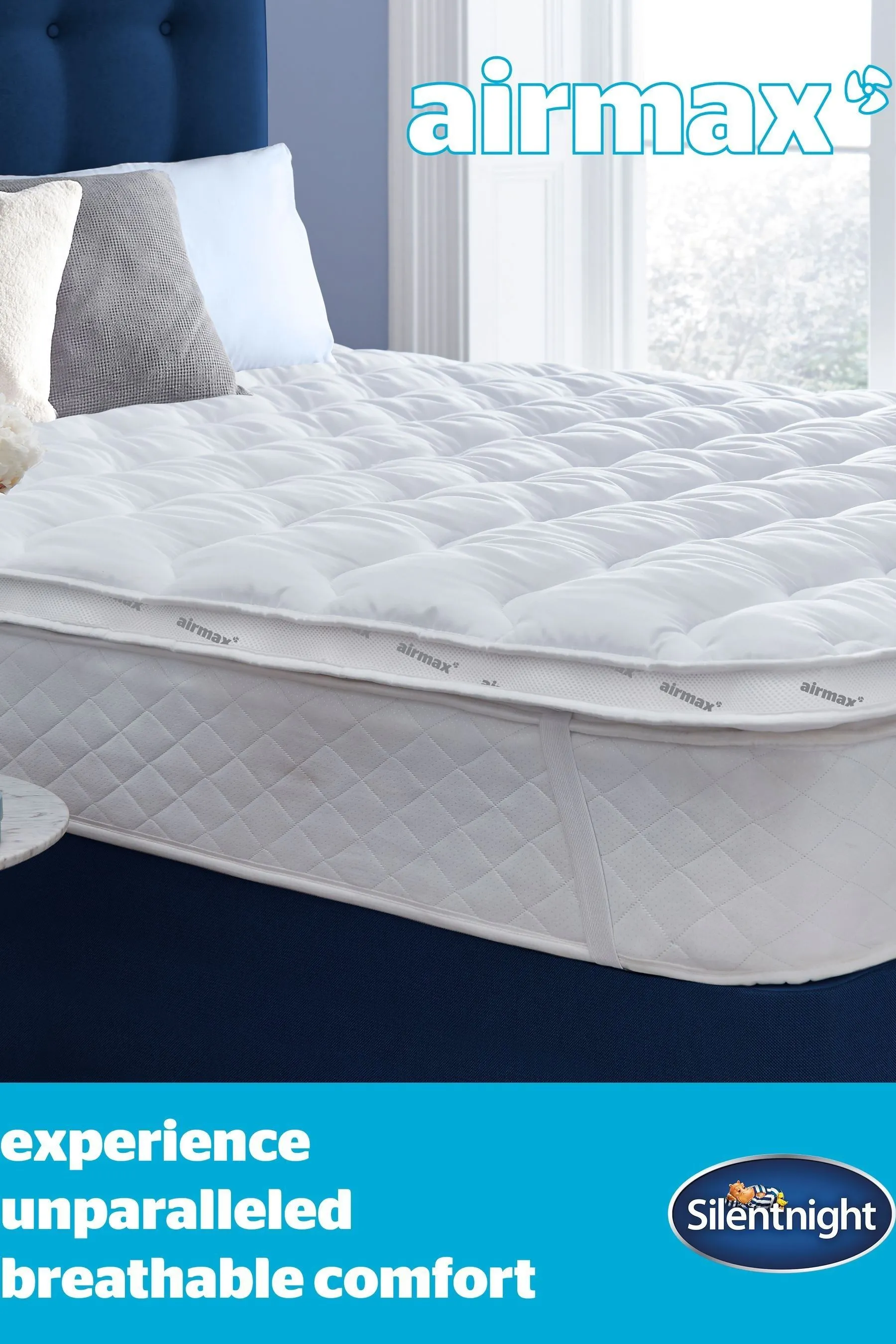 Silentnight White Airmax 500 5cm Mattress Topper