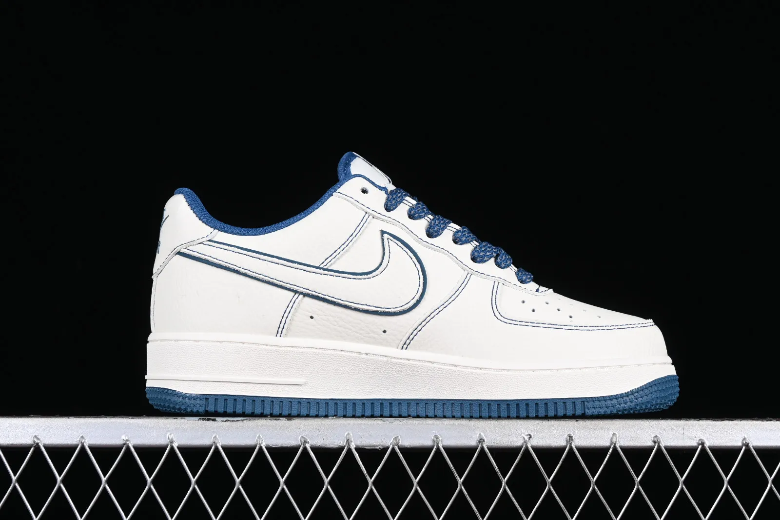 Stussy x Nike Air Force 1 07 Low Beige Cyan Blue UN1635-333