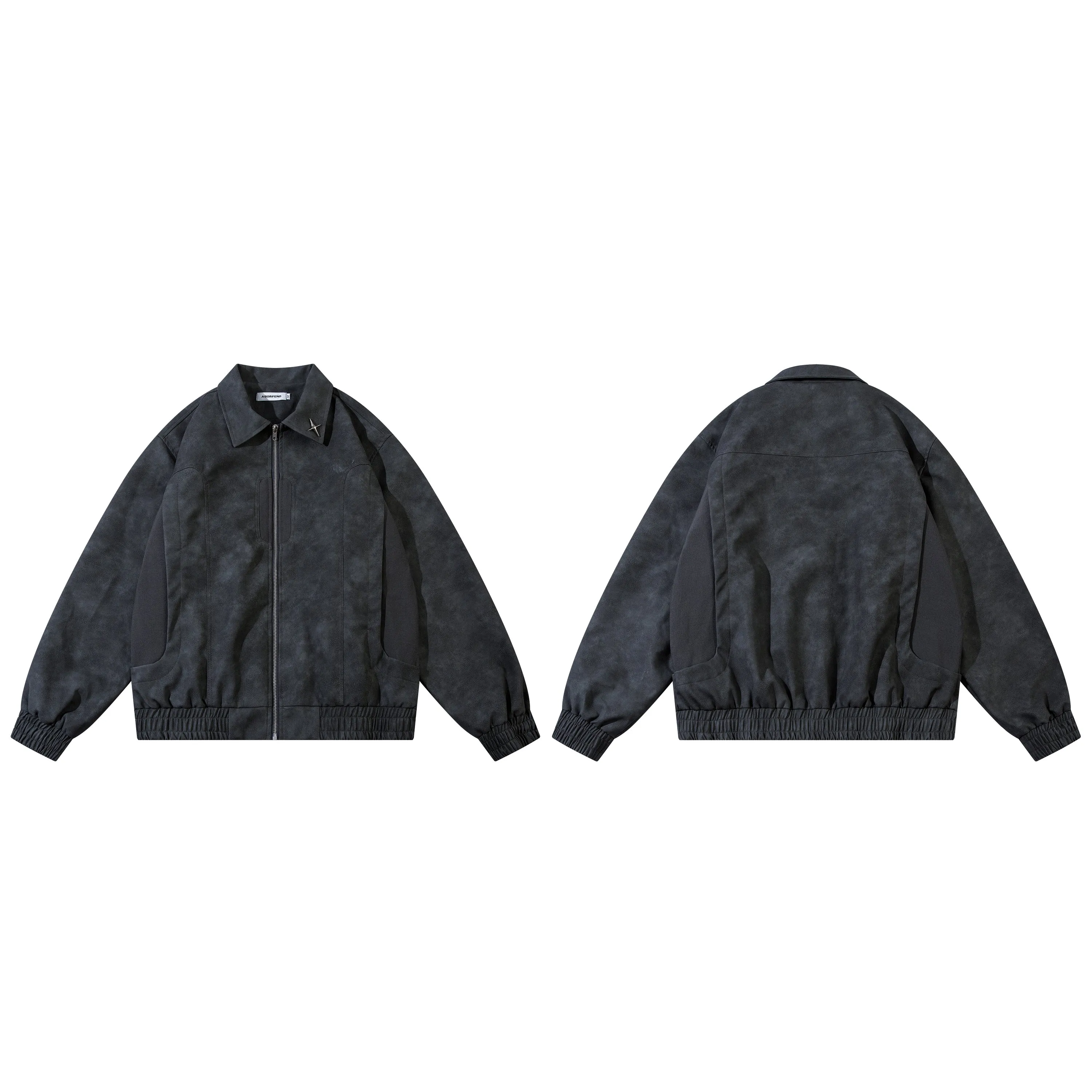 Suede Elegance | Stylish Zip Jacket