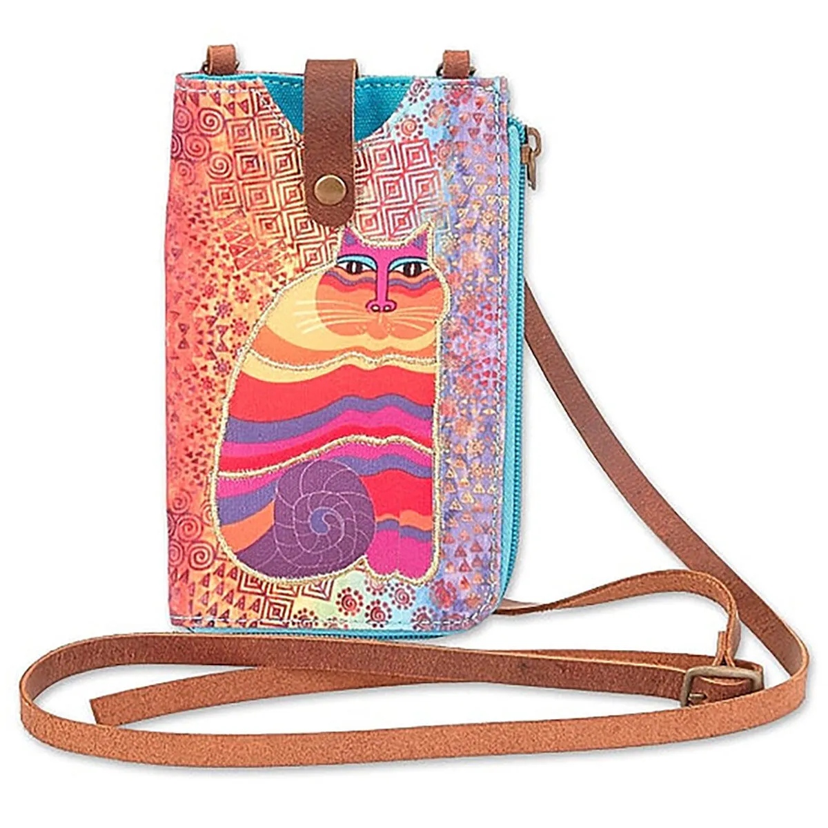 Sun N Sand Women's Laurel Burch Wishing Love Feline Phone Crossbody Bag