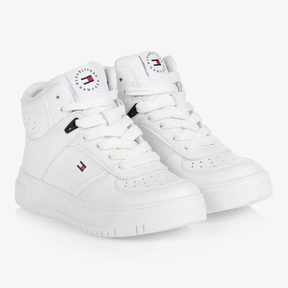 Teen White High-Top Trainers