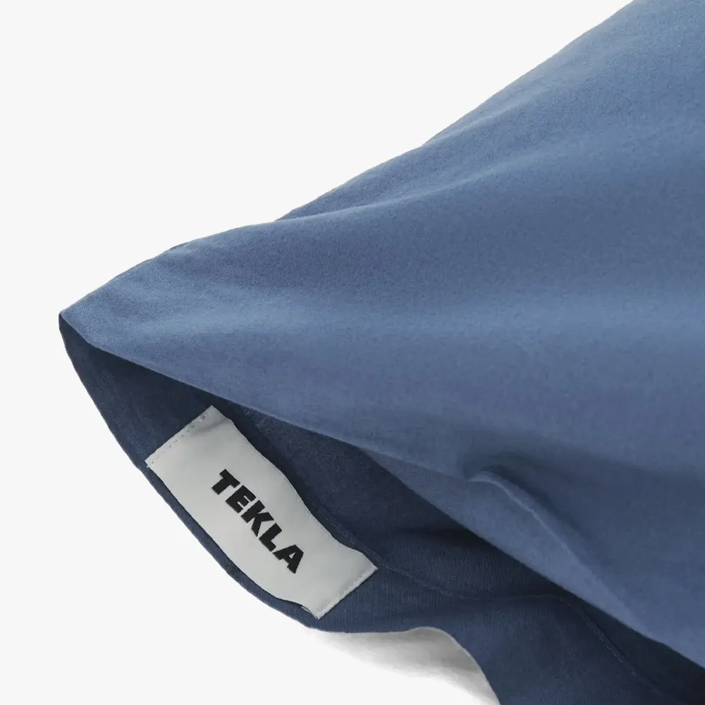 Tekla Cotton Percale Pillow Case / Midnight Blue