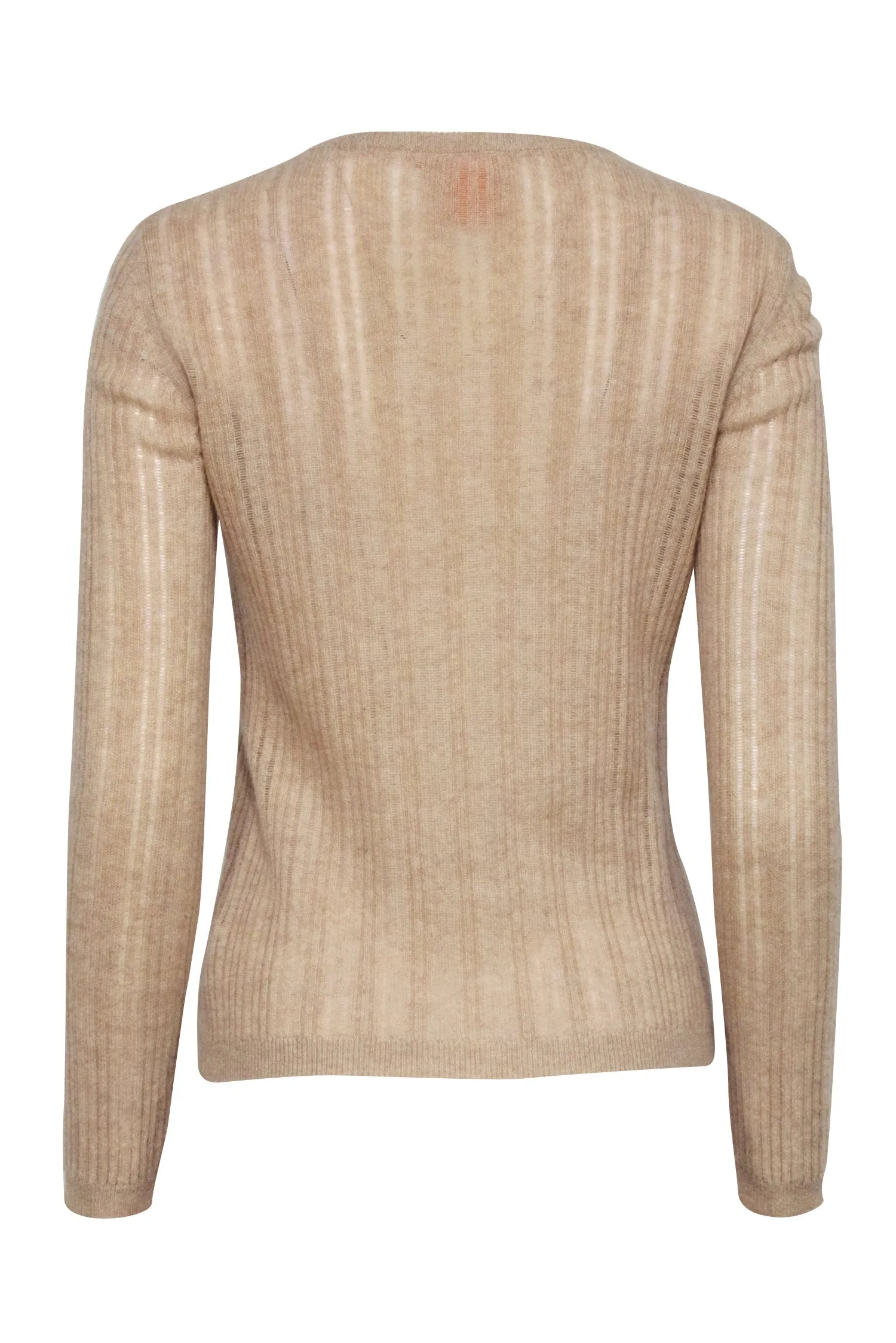 Tory Burch - Beige Cashmere Knit Cardigan Sz M