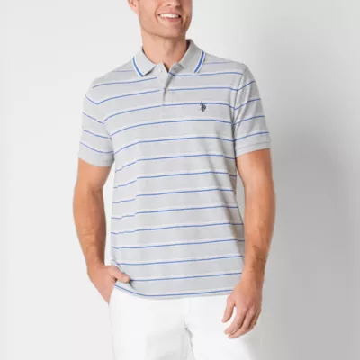 U.S. Polo Assn. Stripe Mens Classic Fit Short Sleeve Polo Shirt