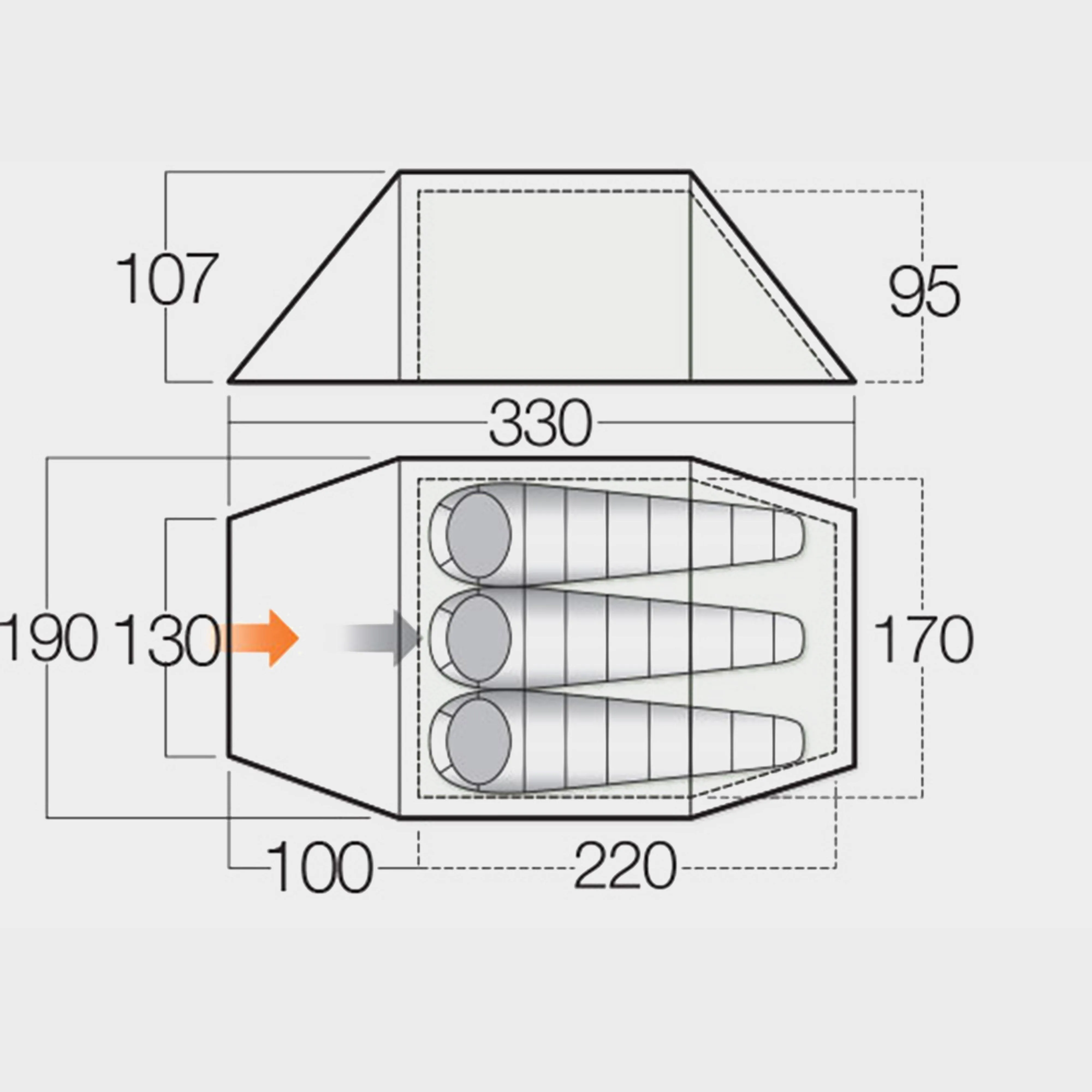 VANGO Nova 300 3 Person Tent | Ultimate Outdoors