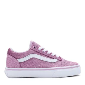 Vans Girls Old Skool Glitter Trainers Lilac