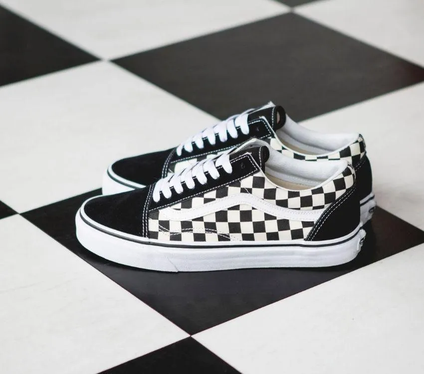 VANS KIDS OLD SKOOL - (PRIMARY CHECK) BLACK/WHITE