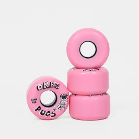 Welcome Skateboards - 54mm (85A) Orbs Pug Skateboard Wheels - Pink